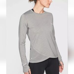 Athleta Bootcamp Crew Top, Grey Heather